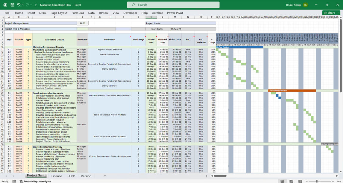 Marketing Campaign Plan Excel