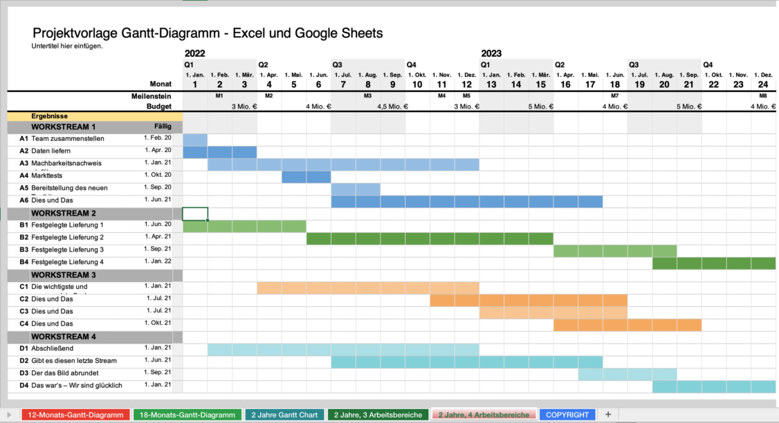 gantt-diagramm-in-excel-4-workstreams-mehrere-ergebnisse-und-einer